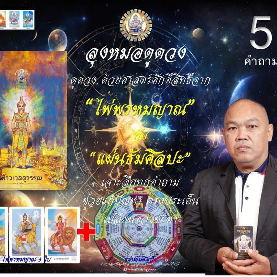 ไพ่พรหมญาณ+แผ่นธัมศิลป(เจาะลึก 5คำถาม)